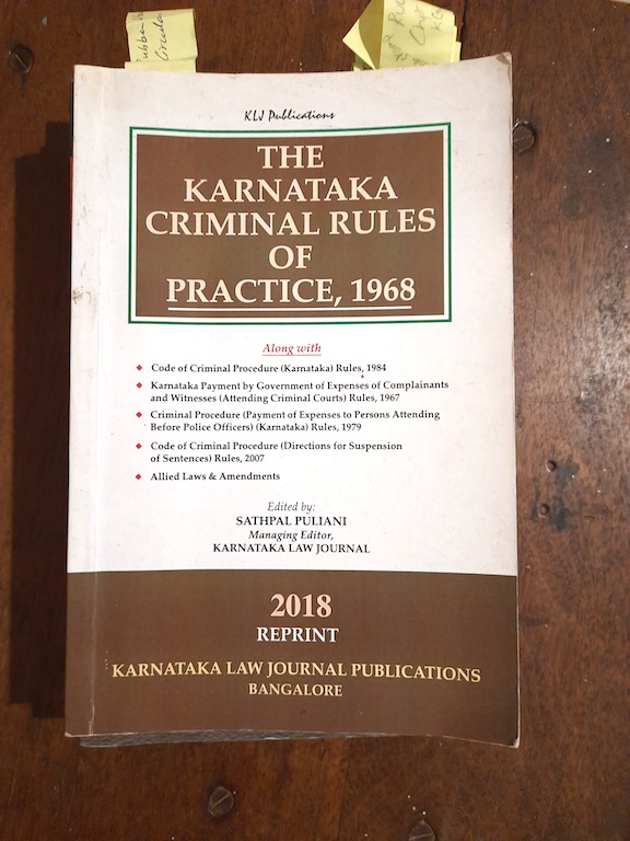 Must have legal resources for party-in-person from Karnataka - Karnataka Criminal Rules of Practice